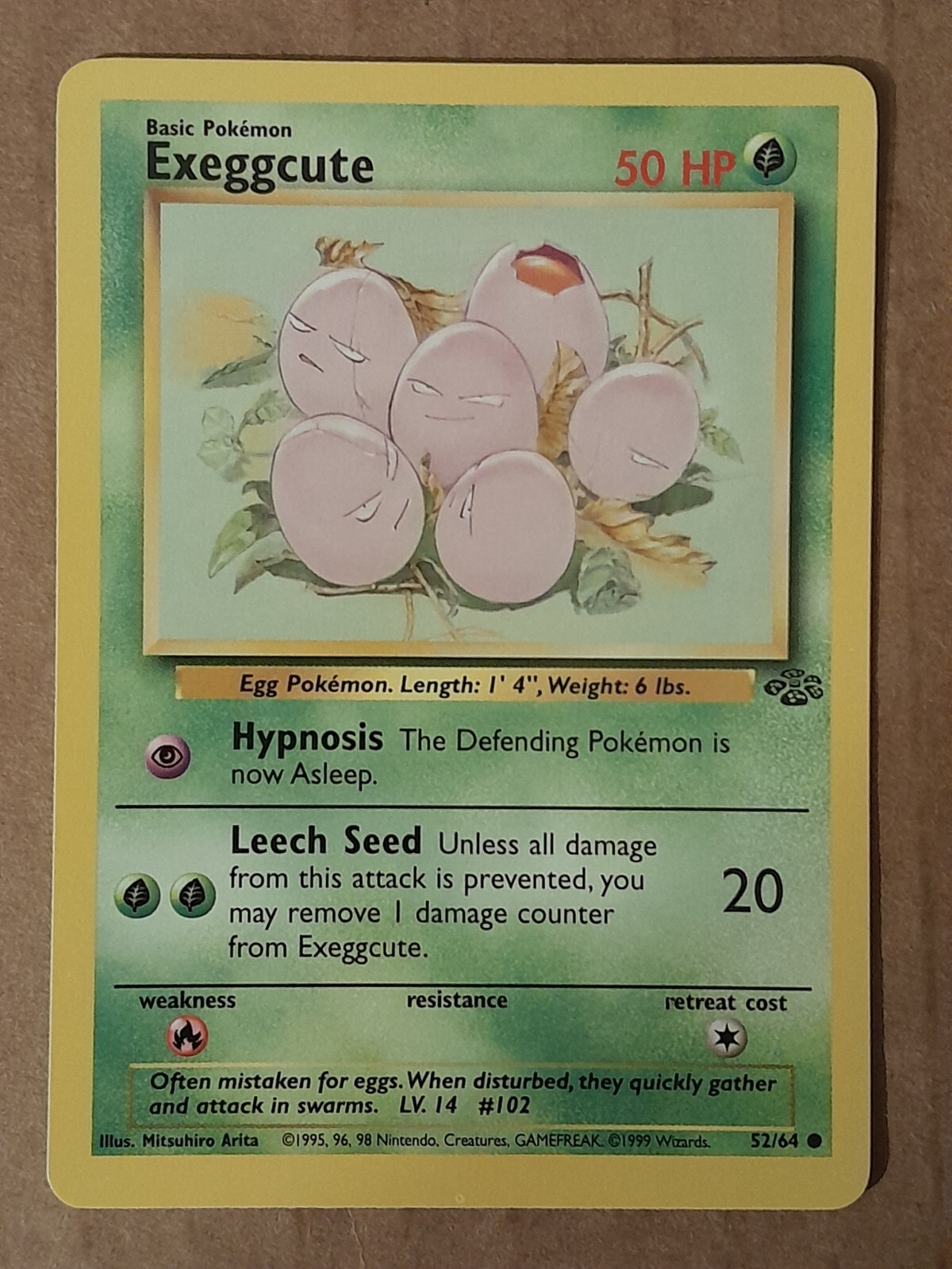 Pokemon Exeggcute 52/64 Jungle Common NM See Pictures