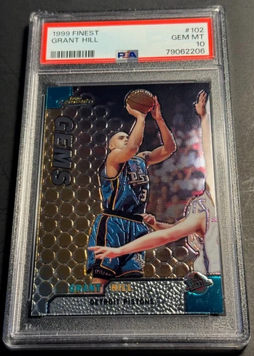 1999 GRANT HILL FINEST #102 PSA 10 PISTONS HOF  (206)