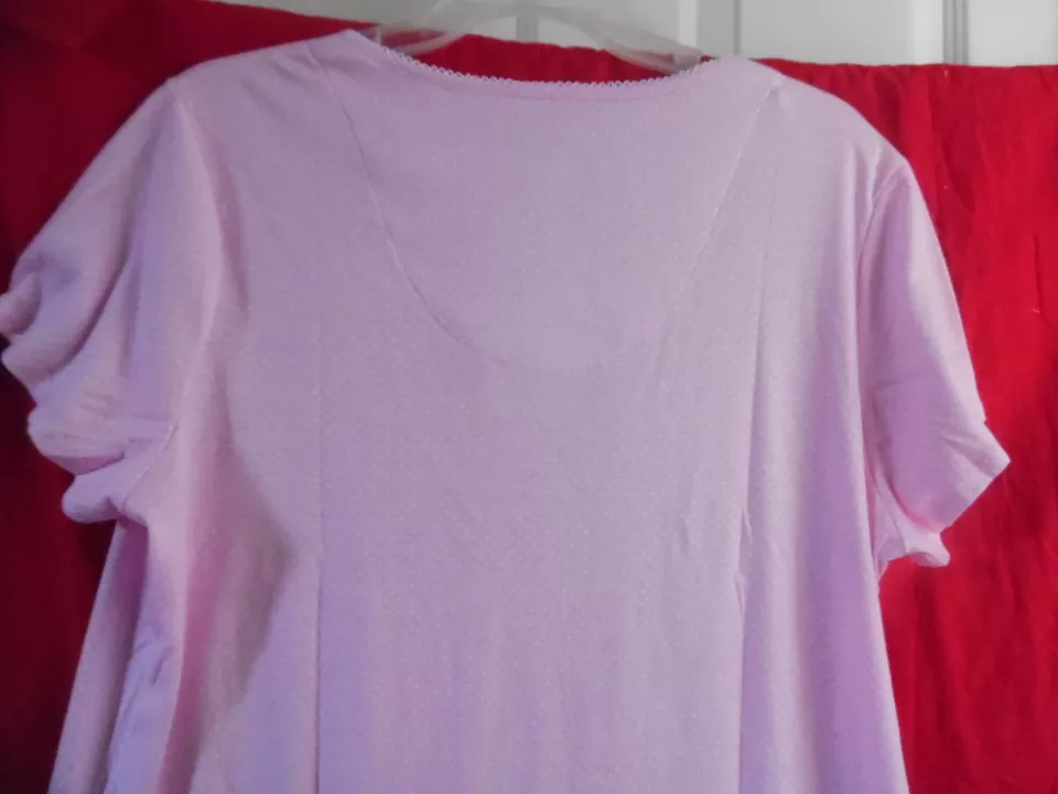 CAMISÓN KAREN NEUBURGER ROSA LUNARES HENLEY MANGA GORRA XL Foto 3 de 4