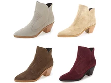 REBECCA MINKOFF Women's Lulu Suede Ankle Boots $150 NIB