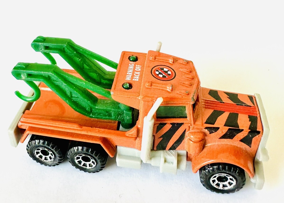 1981 Matchbox MBX #61 Peterbilt Wreck Tow Truck I-80 Tiger Stripe