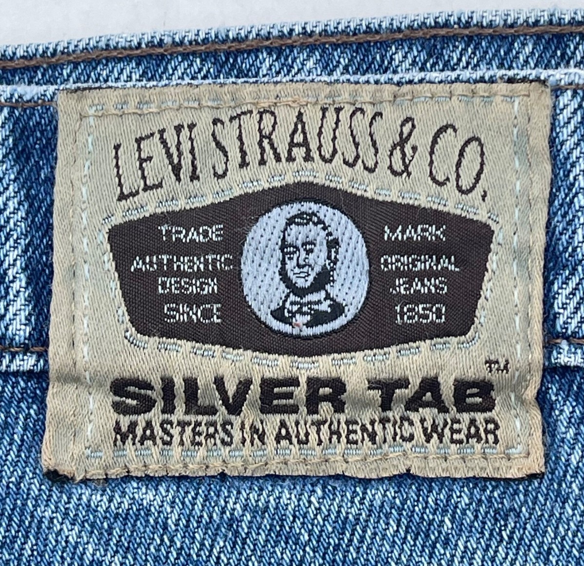 [極美品]90s LEVI'S SILVER TAB Relaxed 32×30 1990 LEVIS SILVER TAB RELAXED FIT SKATER BLUE JEANS 38 x 28