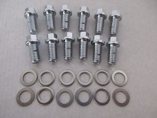 Small Block Chevy 6pt. Header Bolt Kit Chrome 283327350383400 9823