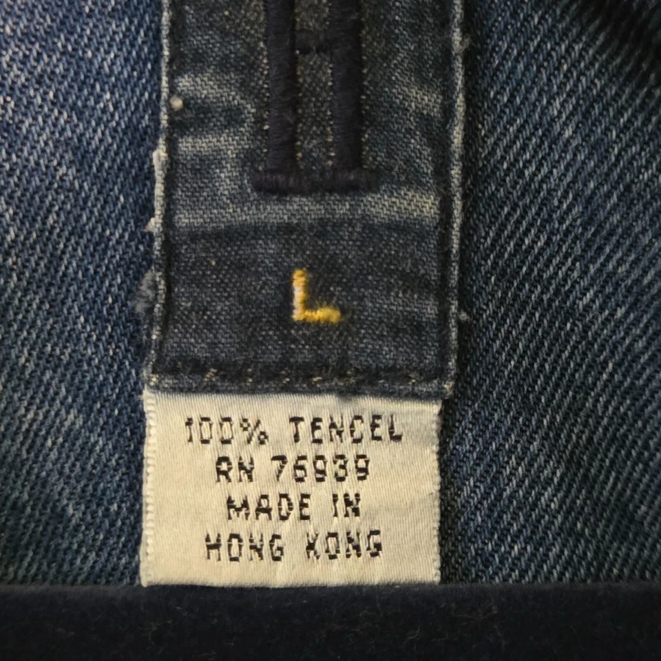 Chaleco Camionero Denim Vintage Años 80 Talla L Foto 4 de 4