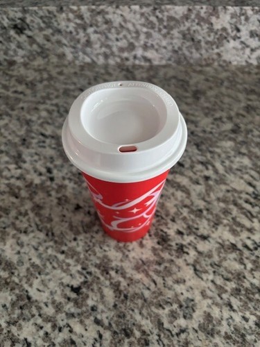 NEW Starbucks 2021 Holiday Reusable Hot Cup Red White Bow Print Grande 16oz - Picture 2 of 7
