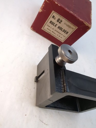 L. S. STARRETT No. 62 Black Rule Holder with Classic Red Box - Picture 8 of 9