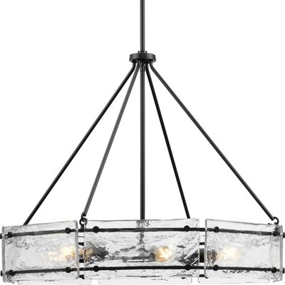 Progress Lighting P400355 Rivera 6 Light 30''W Ring Chandelier - Black
