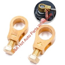 2x Cable Clamp Battery Clip Car Battery Positive Negative Copper Terminal Wire