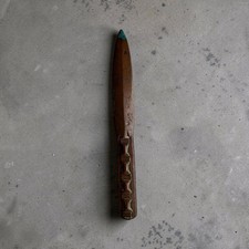 Antique Vintage Cast brass or bronze,letter opener,paper knife-Raised handle