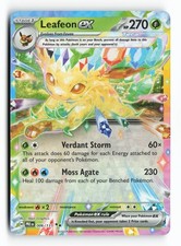 Leafeon ex 006/131 SV: Evoluzioni Prismatiche Holo Doppia Carta Pokemon TCG Rara NM