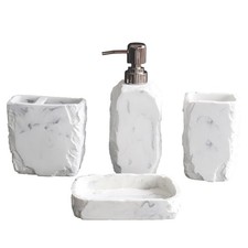 Marble Bathroom Accessories Set,Marble Design Toothbrush Holder,Farmhouse Bat...