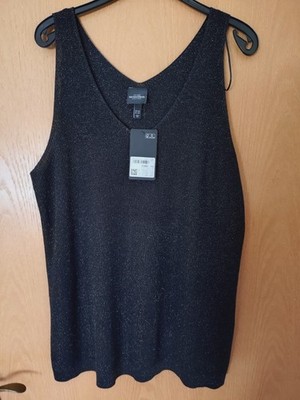 Pullunder Ulla Popken Selection Schwarz mit Glitzer 50/52