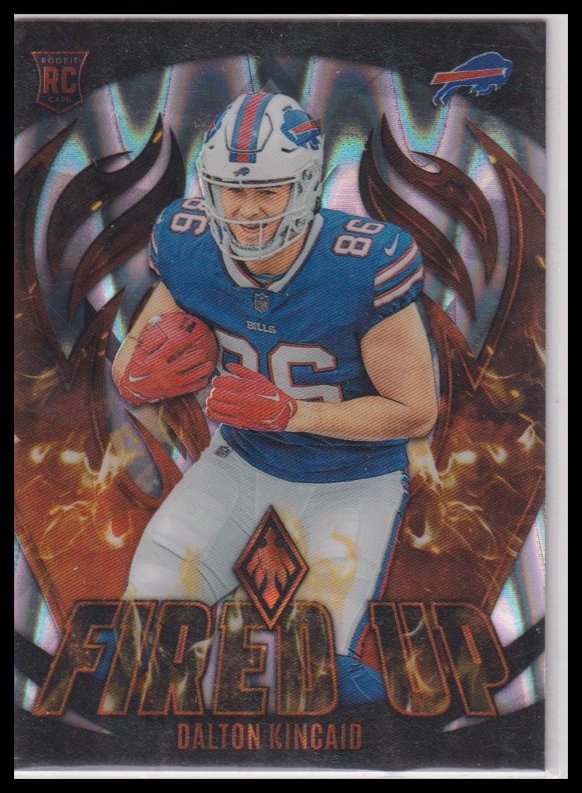 2023 Panini Phoenix #FU-20 Dalton Kincaid Fired Up Silver Seismic