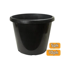 10 Gallon Nursery Pots: Heavy Duty Black Plastic - Indoor/Outdoor