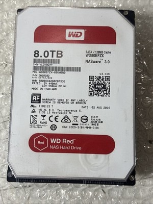 8TB Western Digital Red SATA NAS Hard Drive WD80EFZX-68UW8N0 PN