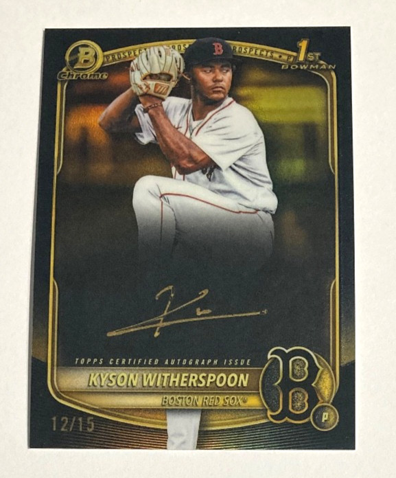 2025 BOWMAN DRAFT CHROME KYSON WITHERSPOON 1ST ROOKIE AUTO GOLD INK SSP #/15 SP