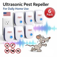 6 pcs Ultrasonic Pest Repellers Electronic Repellent Control Mice Bug Rat Reject