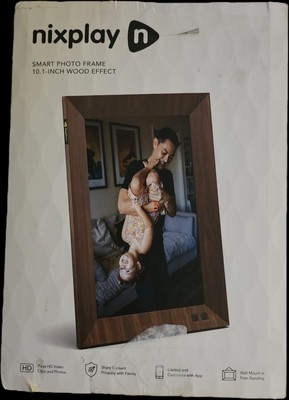 Nixplay W10J 10.1'' Smart Digital Photo Frame with Wi-Fi  Wood Effect