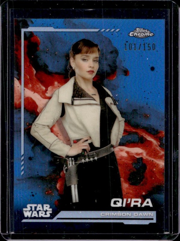 2024 Topps Chrome Star Wars Qi ra Skywalker Blue Refractor #/150