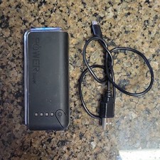 Black Portable Power Bank Rechargeable Battery with USB Cable