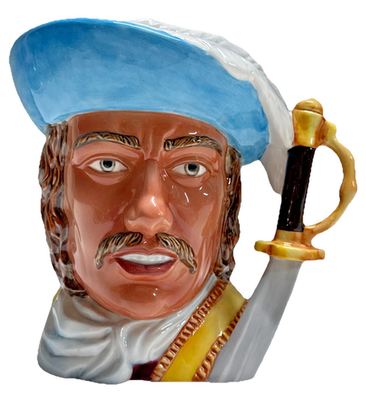 #ad Franklin Mint Maritime Trust Large Porcelain Character Jug Admiral Robert Blake $34.95