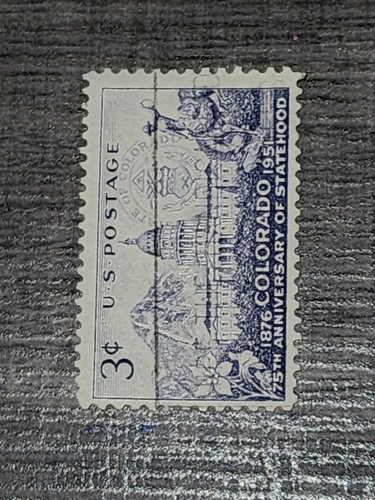 Colorado 75th Anniversary Of Statehood 1876-1951 3c Postage Stamp Used -#E471 - Picture 1 of 1