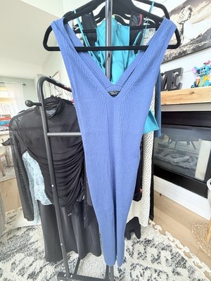 Final Touch - Blue Knit Midi Dress - Size Medium