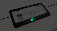 Glowing Impala Logo License Plate Frame Black Stainless Steel Metal Glowing Impala Logo License Plate Frame Black Stainless Steel Metal