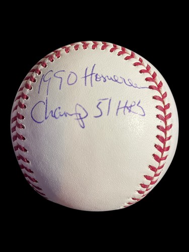 Cecil Fielder Tigers Signed Autographed OMLB Selig Baseball HR Champ Inscription - 第 2/3 張圖片