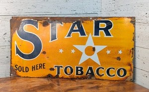 star tobacco porcelain sign Star Tobacco Sign