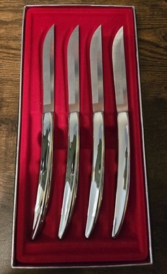 Carvel Hall Cutlery Set of 4 Stainless Steel Steak Knives In Original Box
