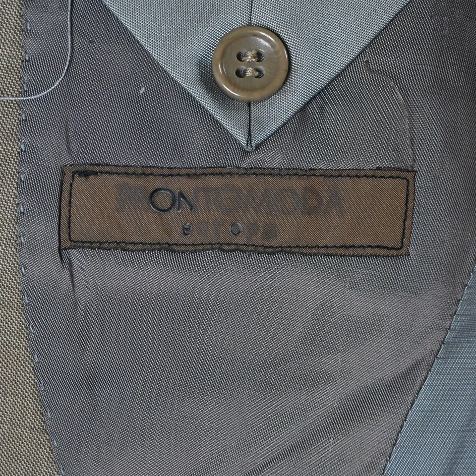 Prontomoda 38S 32x28 Tan Brown 100% Merino Wool Mens Jacket Pants Suit - Image 4 of 4