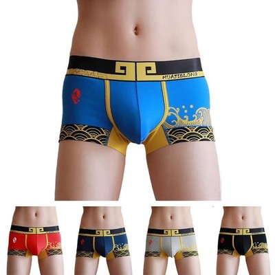 Herren weiche atmungsaktive Unterwäsche Boxershorts mit coolem Print M 2XL Größen