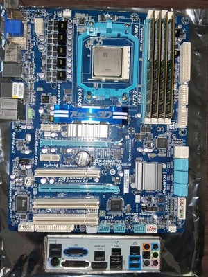 GIGABYTE GA-880GA-UD3H AM3 MOTHERBOARD  +  AMD Phenom II X4 955BE+ 8GB DDR3, +IO