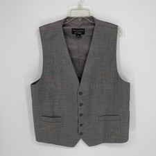 Jos A Bank Men's Gray Traveler's Collection Tailored Fit Wool Vest Plus Size XXL