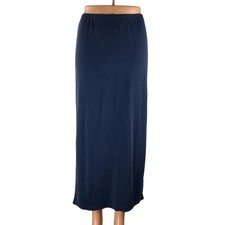 NEW Brandy Melville Women's Navy Blue High Waist Straight Midi Slip Skirt 24