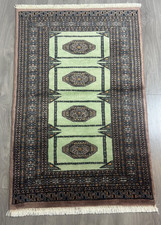 Schöner Buchara GEREINIGT Orientteppich Perserteppich Teppich 121cmx79cm G0219