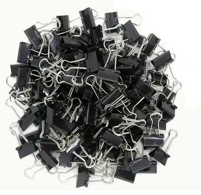 Foldbackklammern 1,5 cm, Menge wählbar, Aktenklammern Papierklammer Clips Büro