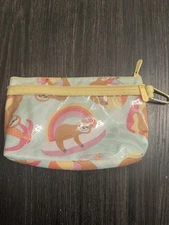 Thirty-One Clear Clip Pouch - Brand New! Pool Day Sloths