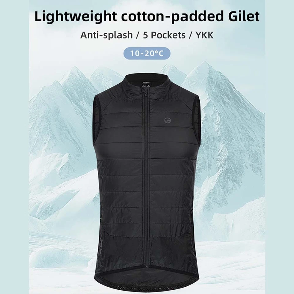 YKYW Winter Cycling Vest  Bike Jacket  MTB Gilet Sleeveless  Thermal Warmth Tops - Image 2 of 4