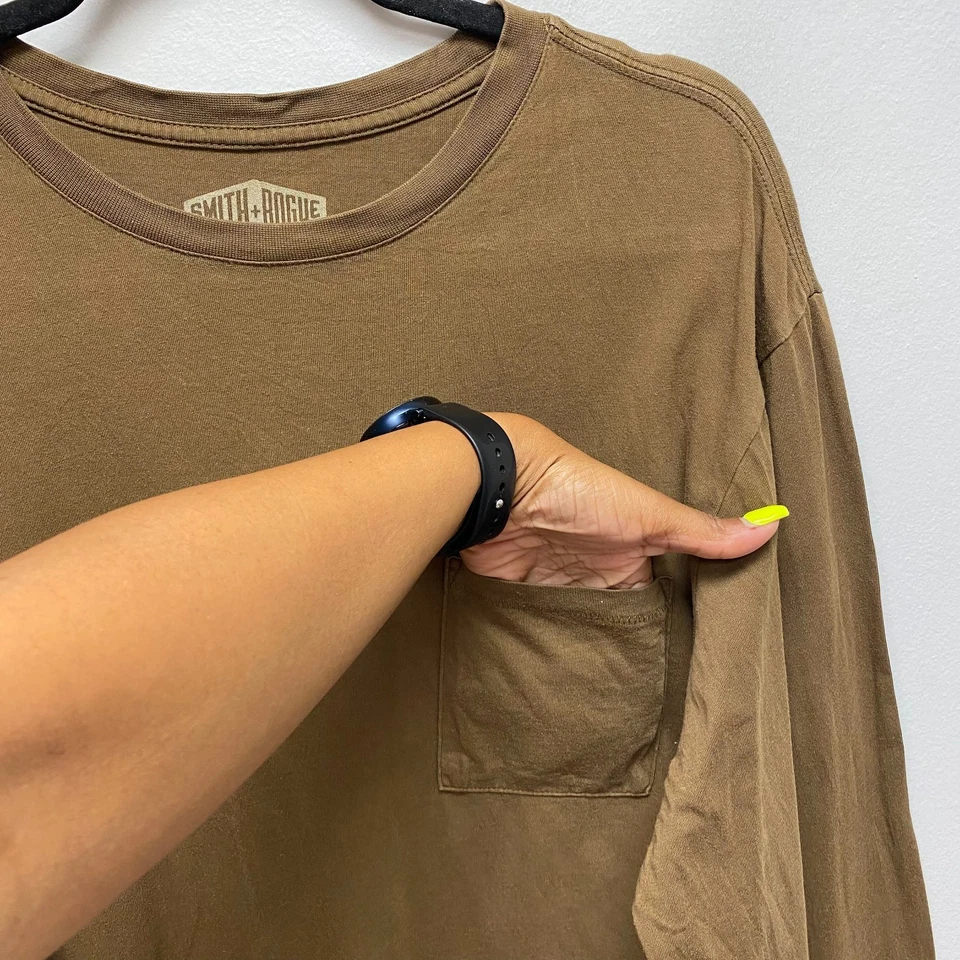 Smith + Rogue Mens Brown Lot Of 3 Long Sleeve Waffle Knit Thermal Crew Shirt M - Image 4 of 4