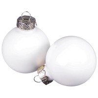 Weihnachtsbaumkugeln Glas Weiß Matt Emaille Ø4Cm 24 StüCk Christbaumschmuck