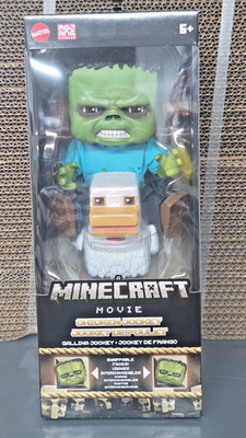 Mattel Mojang Studios MINECRAFT Movie Chicken Jovkey Action Figure! Approx 9''