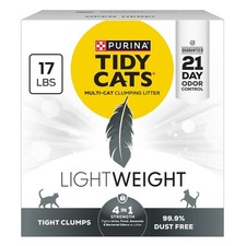 LightWeight 4-In-1 Strength Odor control, Multi Cat, Low Dust, Clumping Litter