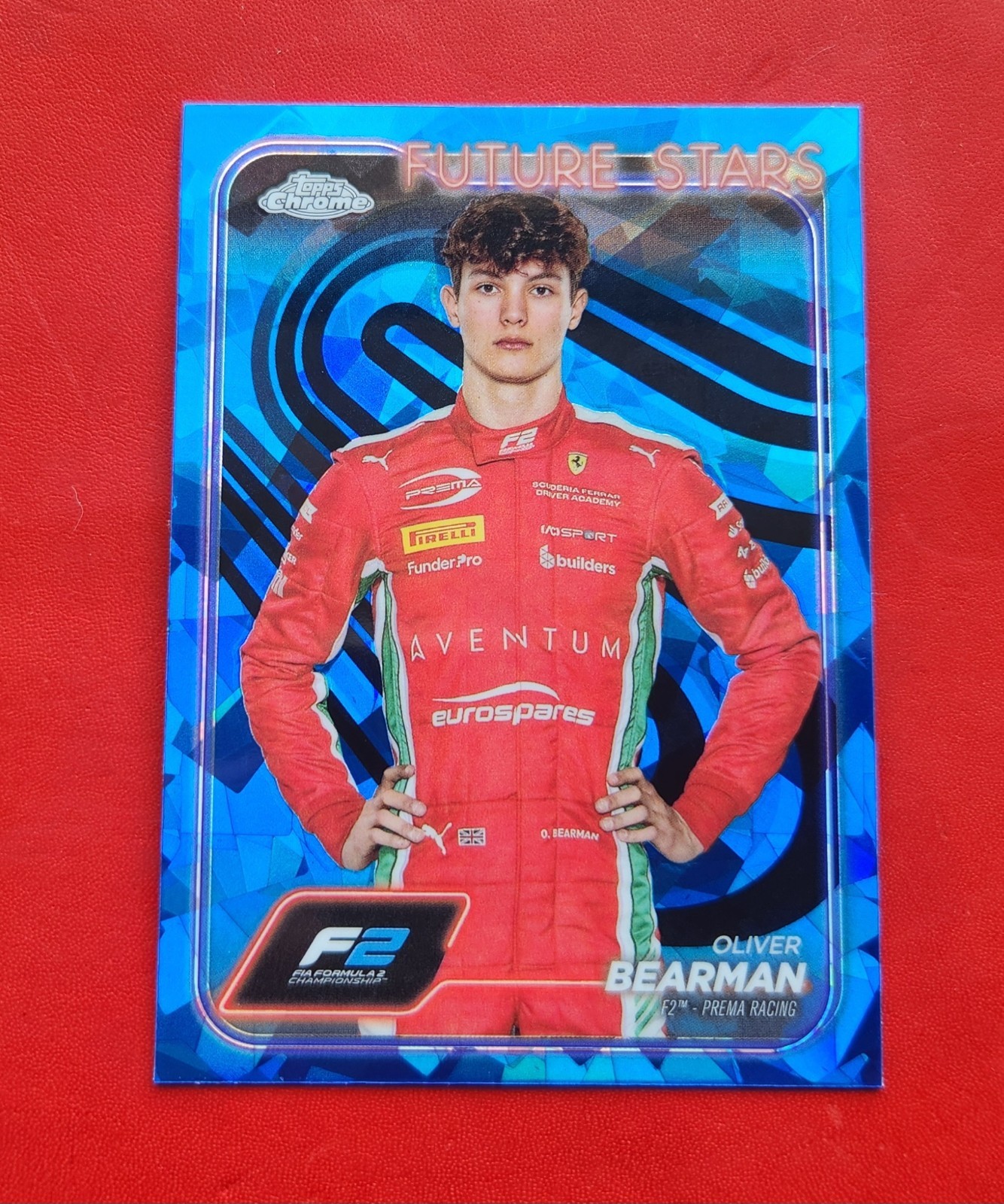 2024 Formula 1 Topps Chrome Sapphire  Oliver Bearman #21 RC Portrait  F2 F1