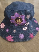CLASSIC 2005 DORA EXPLORER  BOOTS SUN HAT W/ FLOWERS BUCKET STYLE NEW