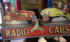 Vintage Wooden Hand Painted Fairground / showman’s Sign bumper cars radio cars