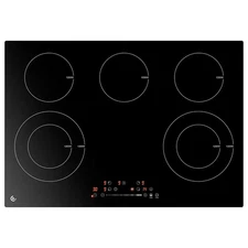 30 In. 5 Elements Ceramic Electric Cooktop in Black with 16 Heating Level (240-V