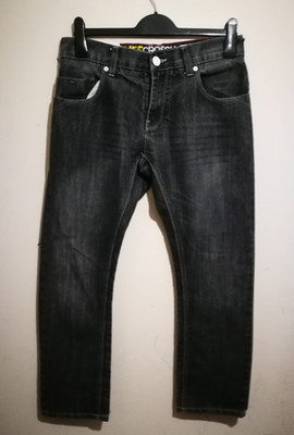 Crosshatch Embossed New Techno Blue Jeans Hose Gr. W30 L28 White Label