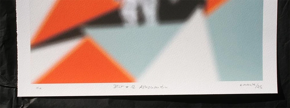 ORIGINAL CAMILLE MANK UNIKAT "BLUR #12 ASTRONAUTIN " 1/1, 2025 [ c.mank ] - Bild 3 von 4